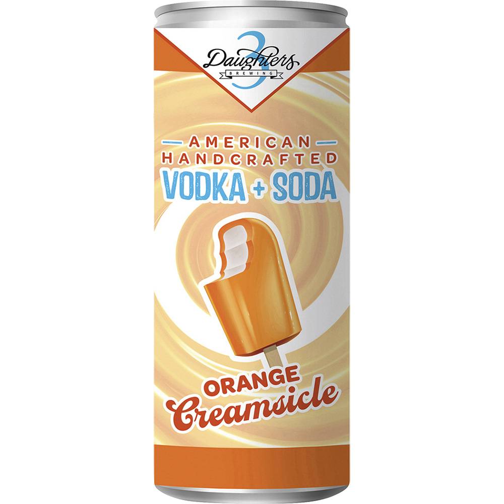3 Daughters Orange Creamsicle Vodka Soda (4x 12oz cans)