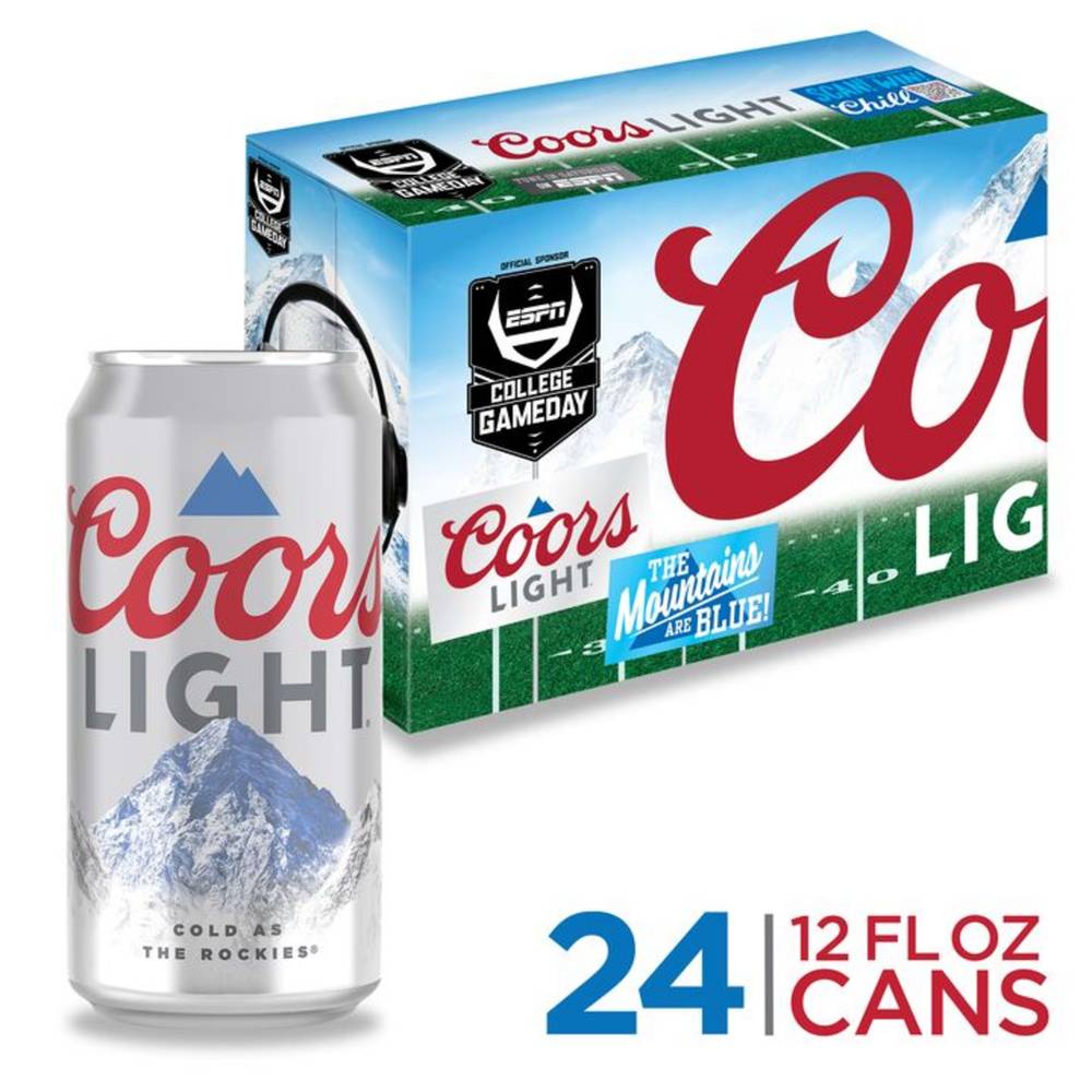 Coors Light Cold Beer (24 ct, 12 fl oz)