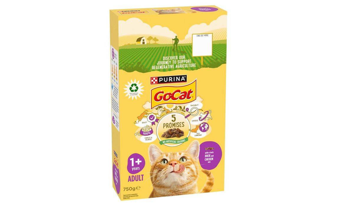 Go-Cat With A Tasty Duck And Chicken Mix 1+ Years Adult 750g (401911)