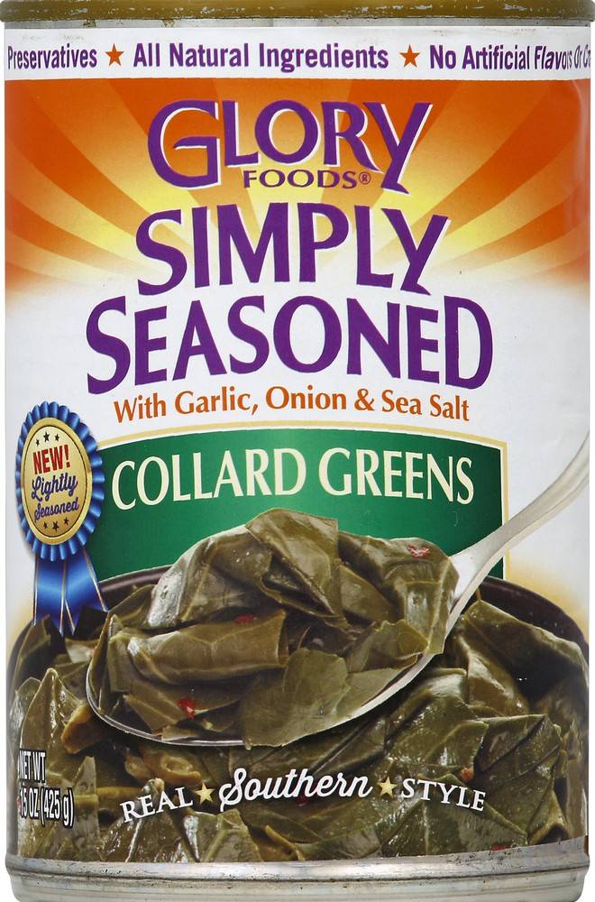 Glory Foods Simply Seasoned Collard Greens (15 oz)