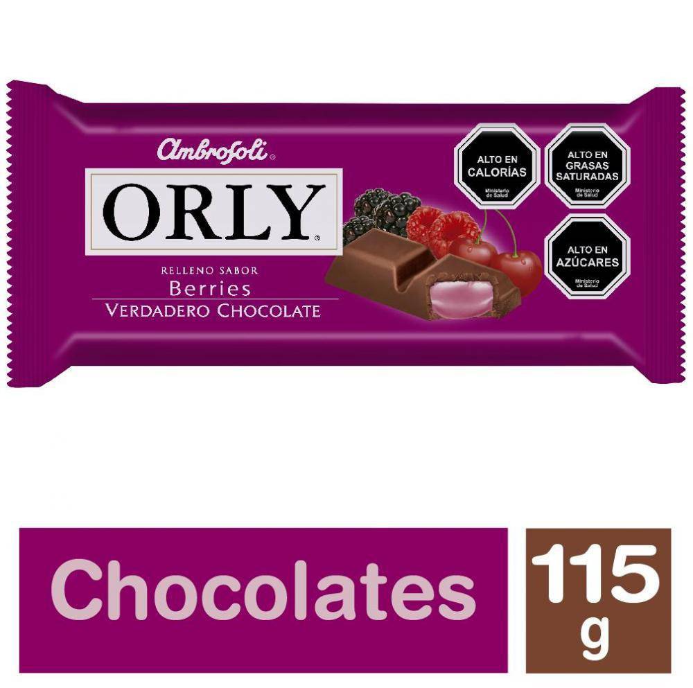 Ambrosoli chocolat orly berries (barra 120 g)