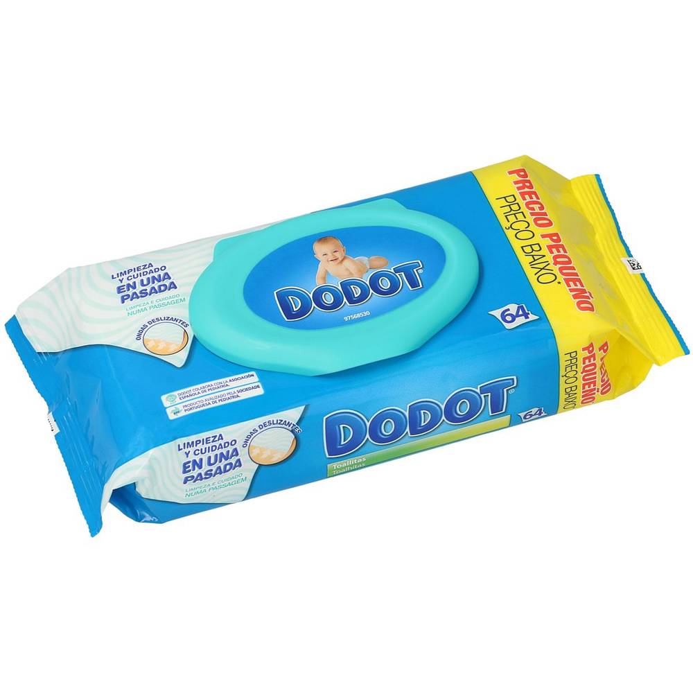 Toallitas para bebés DODOT envase 64 uds