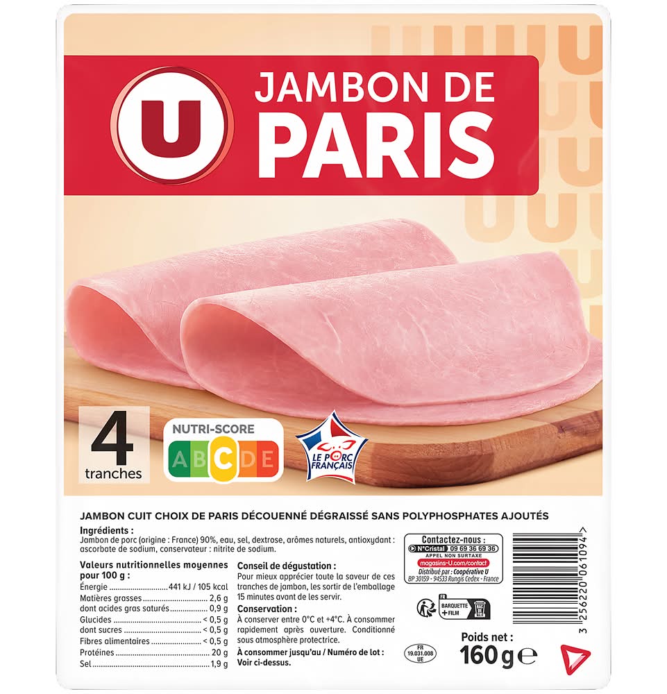 Les Produits U - Jambon cuit de paris (4)