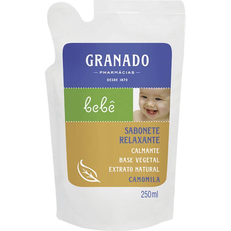 Granado sabonete líquido vegetal infantil camomila refil (250 ml)