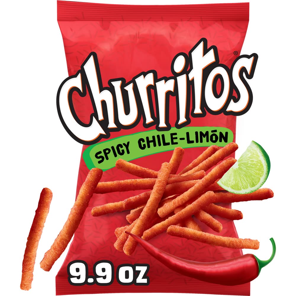 Churritos Corn Snack Sticks, Hot Chili Pepper-Lime (9.9 oz)