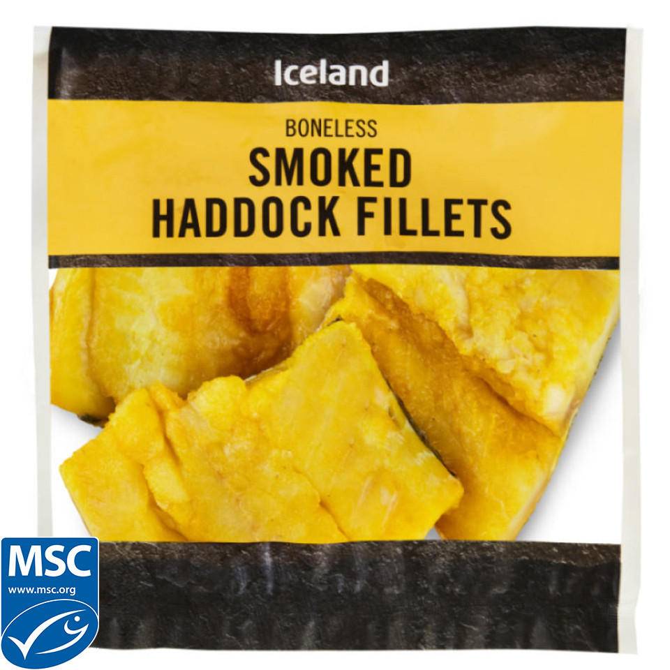 Iceland 4 Boneless Smoked Haddock Fillets 460g