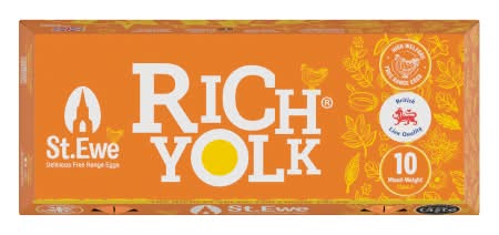 St. Ewe Rich Yolk Mixed Weight Free Range Eggs (10 pack)