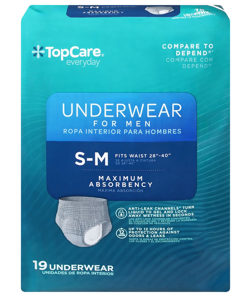 TopCare Underwears, Men, S-M (19 ct)