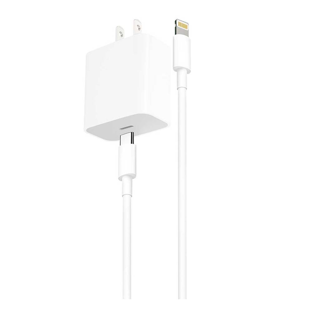 Unlock · Cargador pd 20w y cable 8-pin, blanco