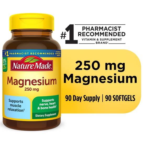 Nature Made Magnesium 250 mg Softgels, 90 CT