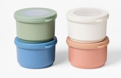 Figmint Plastic Condiment Snack Container Set, Assorted (4 ct)