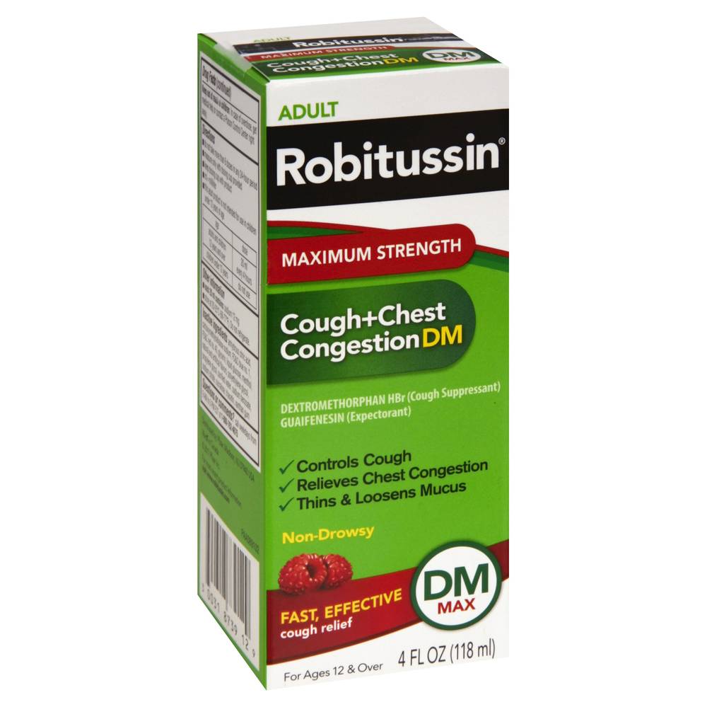 Robitussin Maximum Strength Adult Cough Chest Congestion Dm (4 fl oz)