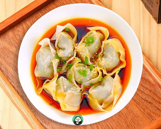 Pork Wonton In Spicy Sauce(8) 鲜肉红油抄手