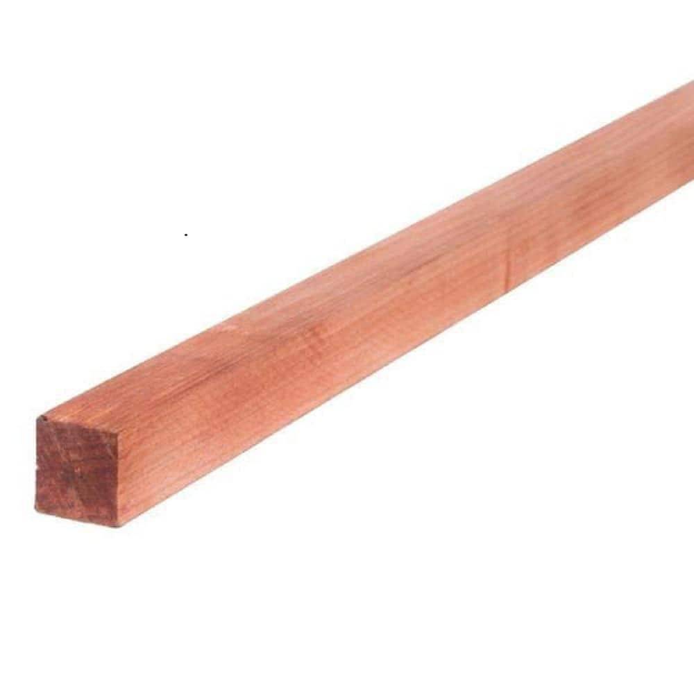 2 In. X 2 In. X 12 Ft. Redwood B And Better S4S Dry Baluster