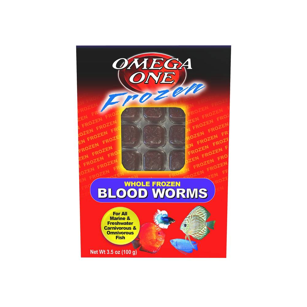 Omega™One Frozen Bloodworms (Size: 3.5 Oz)