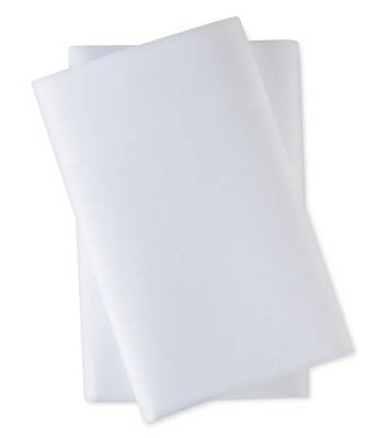 Room Essentials Standard Microfiber Pillowcase Set, White (2 ct)