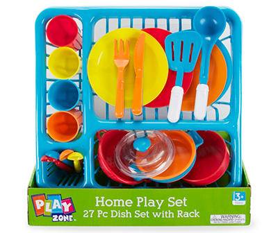 Play Zone Dish & Drying Rack Play Set (27 ct)