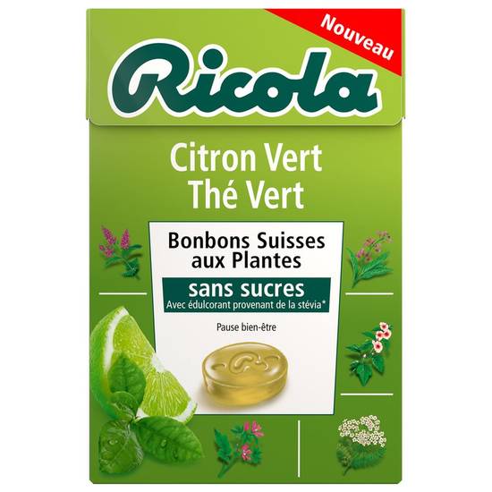 Bonbons à sucer citron thé vert RICOLA 50g