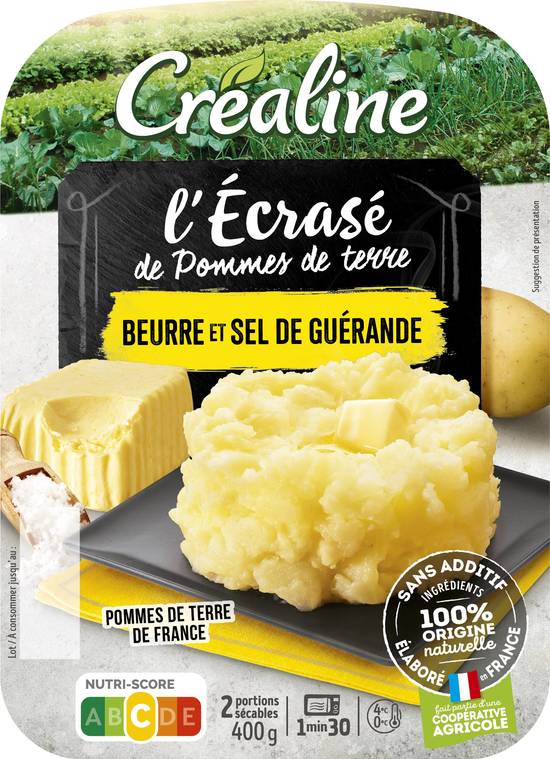 Créaline - Écrasé de pommes de terre au beurre et sel de Guérande