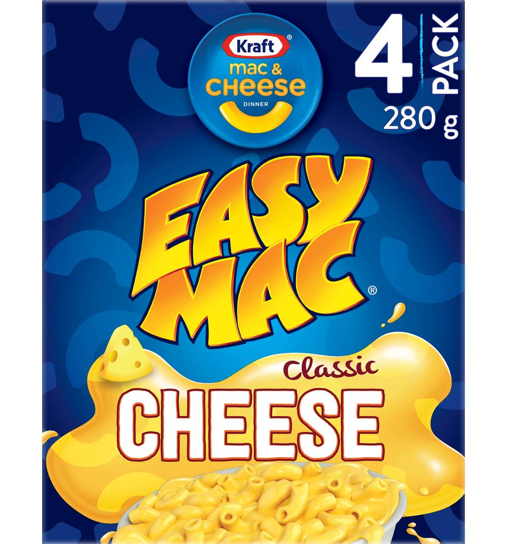 Kraft Easy Mac and Cheese Original Cheese (280g, 4 pack)