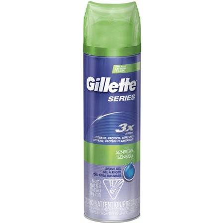 Gillette - Shave Prep Gel Sensitive Skin, 7 oz, 12 Ct