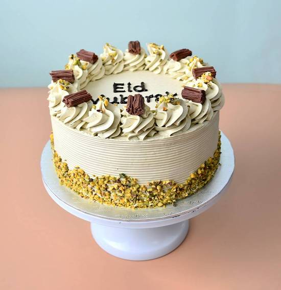 6" Chocolate Flake Pistachio Cream Cake - RD385