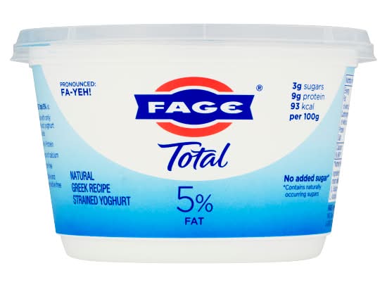 FAGE Total 5% Fat Natural Greek Recipe Strained Yoghurt (450g)