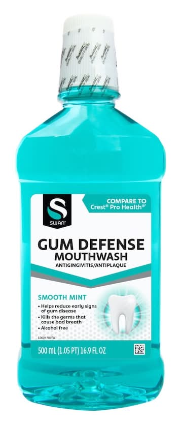 Swan Smooth Mint Gum Defense Mouthwash (500 ml)