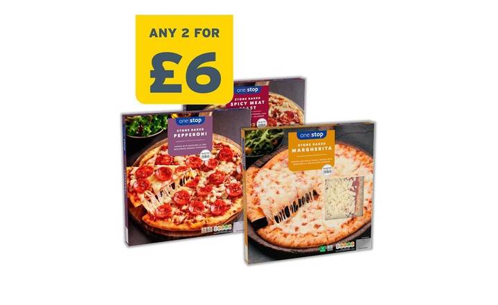 2 for £6: One Stop Stone Baked Pizzas