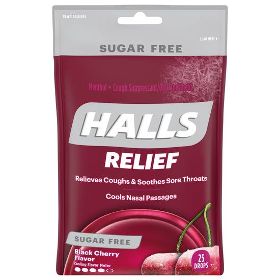 Halls Relief Black Cherry Cough Suppressant (25 ct)