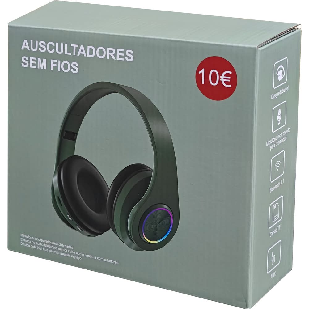 Auscultadores Sem Fios Verde Fusion