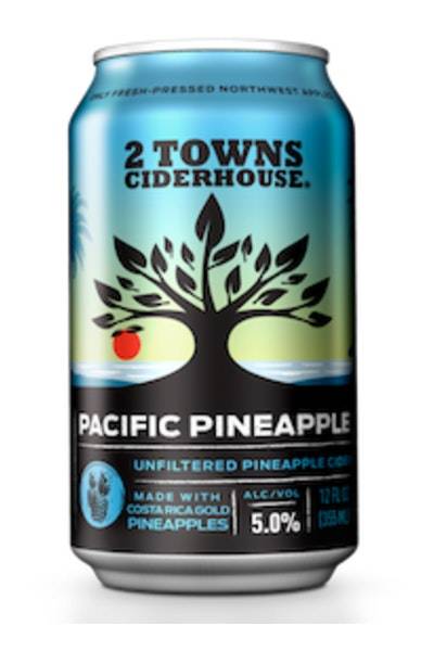 2 Towns Ciderhouse Pacific Pineapple Unfiltered Cider (12 oz)