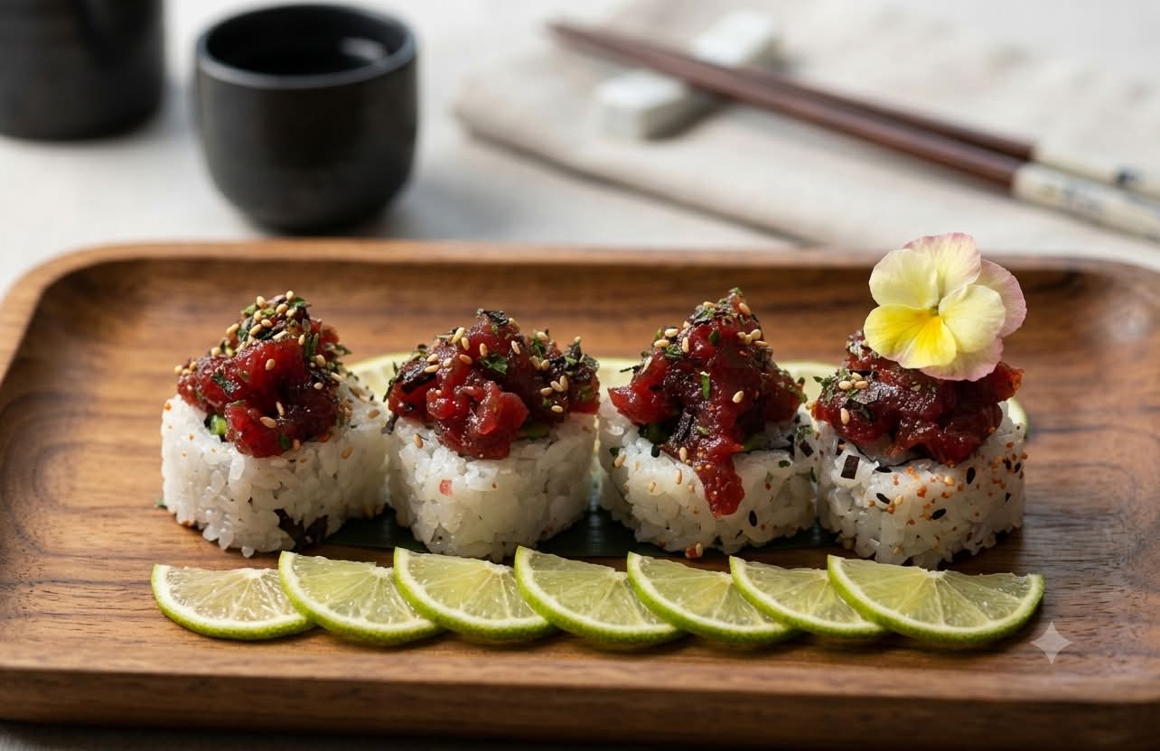 8 pièces Rolls thon épicé