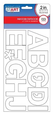 Cosco 2 Self-adhesive Letters and Numbers, White (098141)