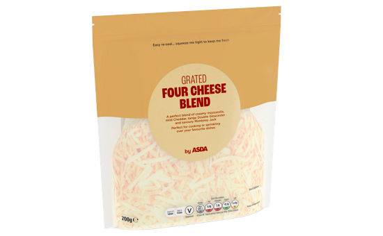 Asda Grated Four Cheese Blend 200g