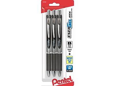 Pentel Energel Rtx Pens, 1.0 Mm, Bold Point, Black Ink (3 ct)