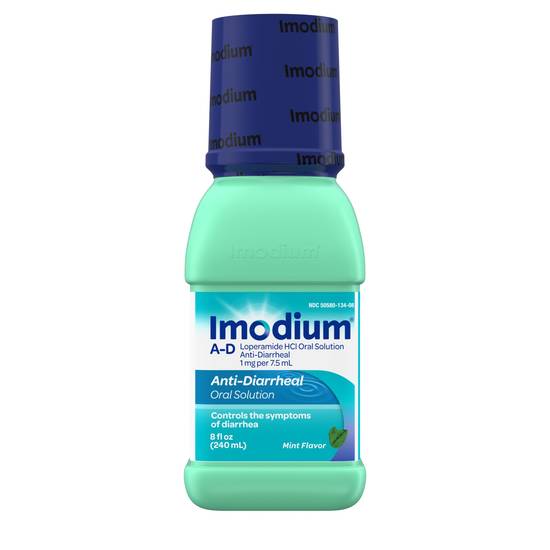 Imodium A-D Liquid Oral Anti-Diarrheal Medicine, Mint Flavor, 8 FL OZ