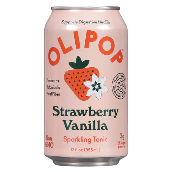 OLIPOP Strawberry Vanilla 12oz Can
