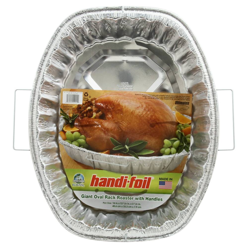 Handi-Foil Rack Roaster Pan With Handles