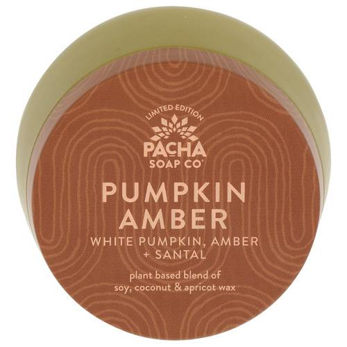 Pacha Soap Co Pumpkin Amber Fall Vivid Vintage Tin Candle