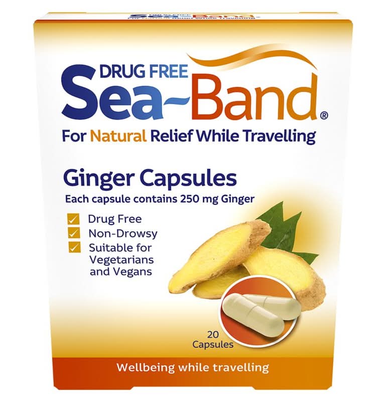 Sea-Band Nausea Relief Ginger Capsules 250 mg (20 pack)