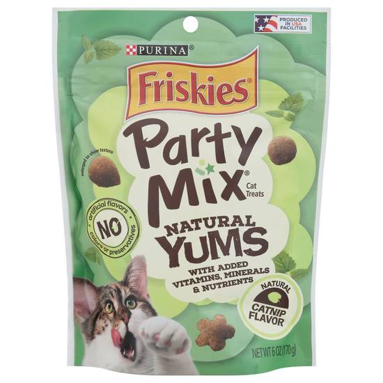Friskies Party Mix Natural Yums Catnip Flavor Cat Treats (6 oz)
