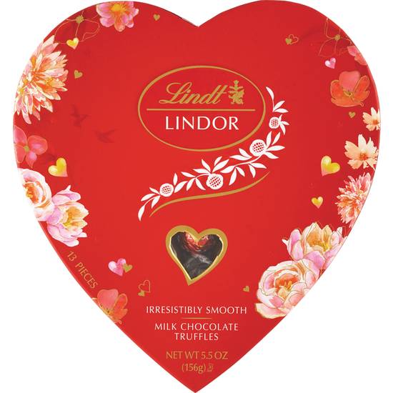 Order Lindt LINDOR Valentine's Milk Chocolate Candy Truffles Heart, Milk Chocolate with Milk Truffle Filling, 5.5 oz. food online from CVS store, VIENNA on bringmethat.com