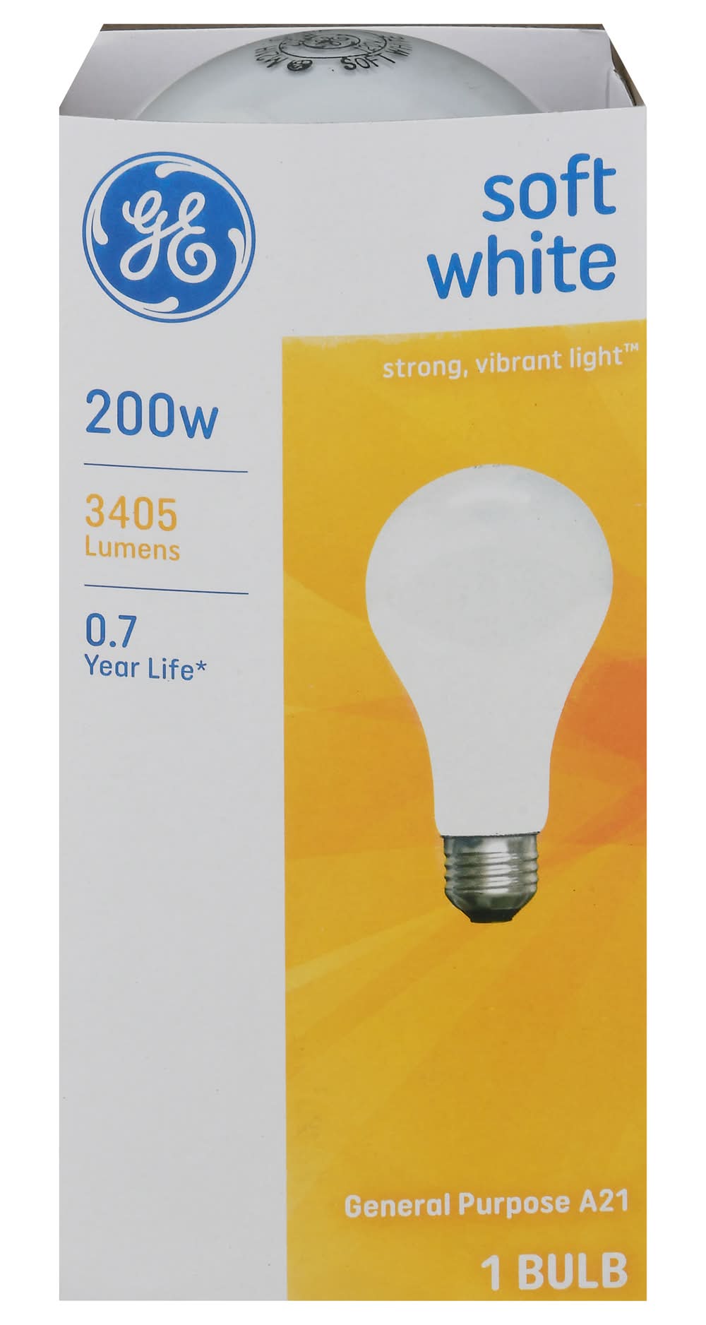 General Electric Neral Purpose Soft White 200 Watts Light Bulb