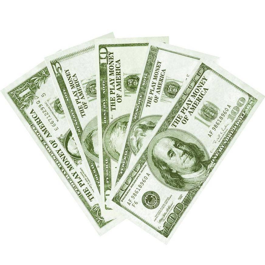 Party City Oversized Casino Money (11.75" x 4.5")