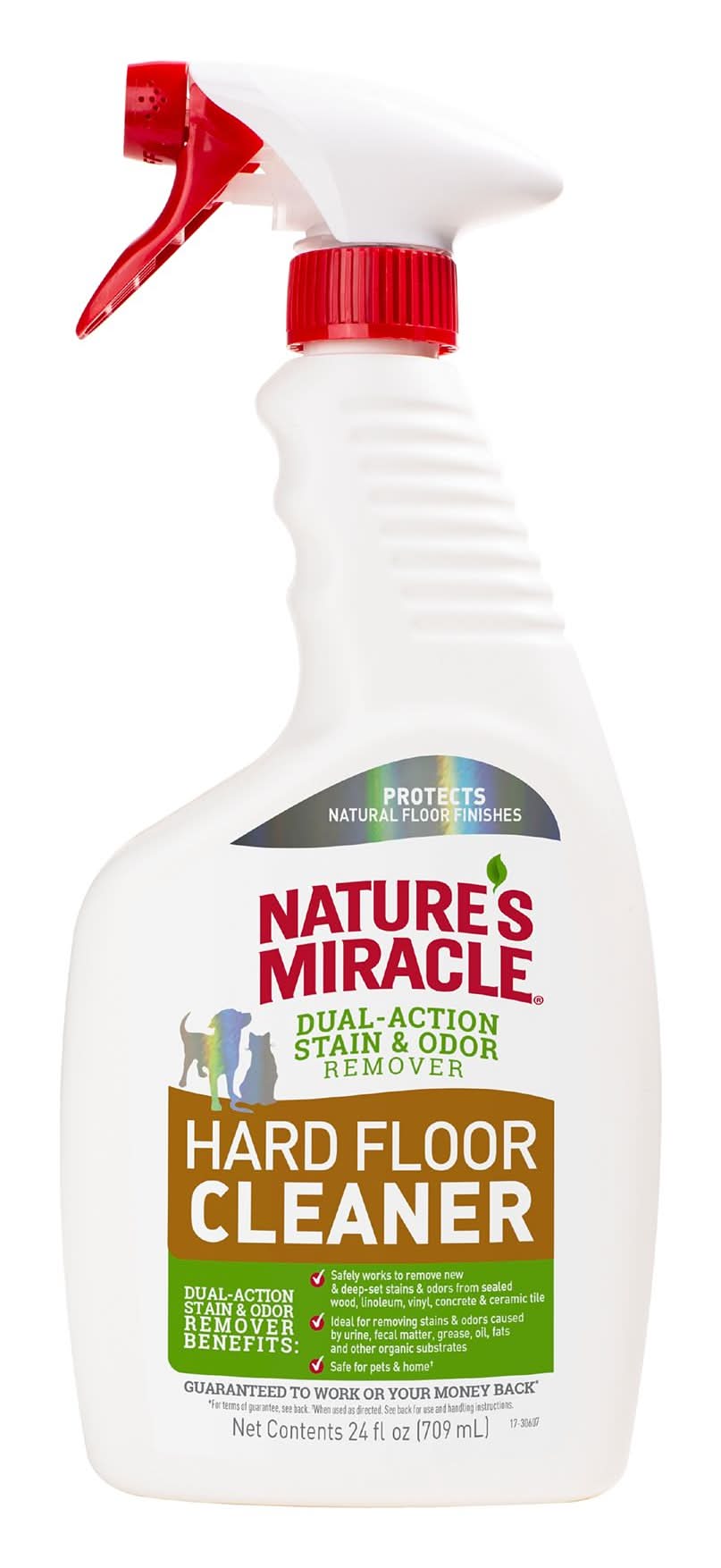 Nature's Miracle® Enzymatic Hard Floor Cleaner, Dual Action Pet Stain & Odor Remover, 24 Oz