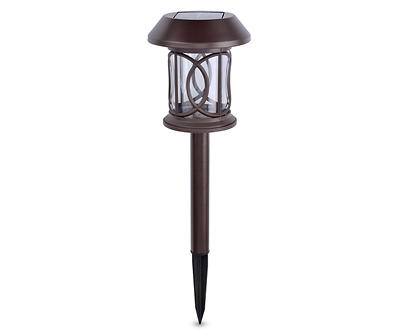 Real Living Bronze Circle Led Solar Pathway Light Set (6 ct)