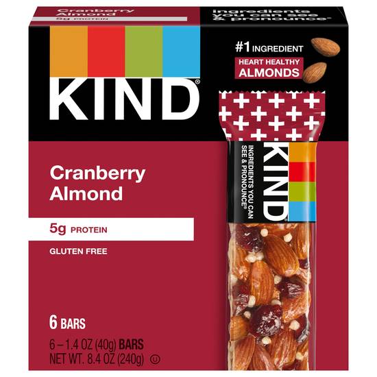 Kind Cranberry Almond With Macadamia Nuts Bars (6 ct)