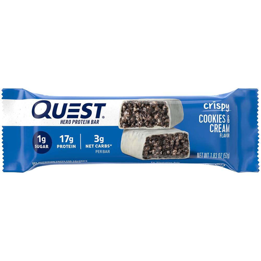 Quest Hero Crispy Bar, Cookies & Cream (1.83 oz)