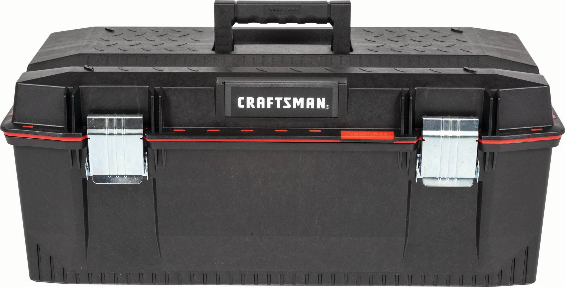 CRAFTSMAN Pro 28-in W x 27.3-in H x 12.1-in D Black Plastic Tool Box | CMST28001